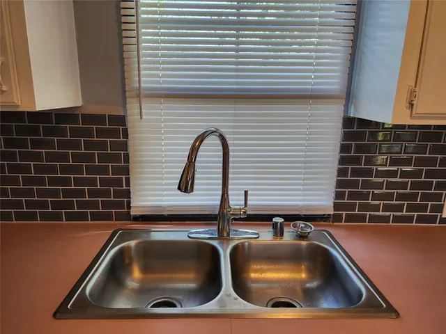 a small space with a sink