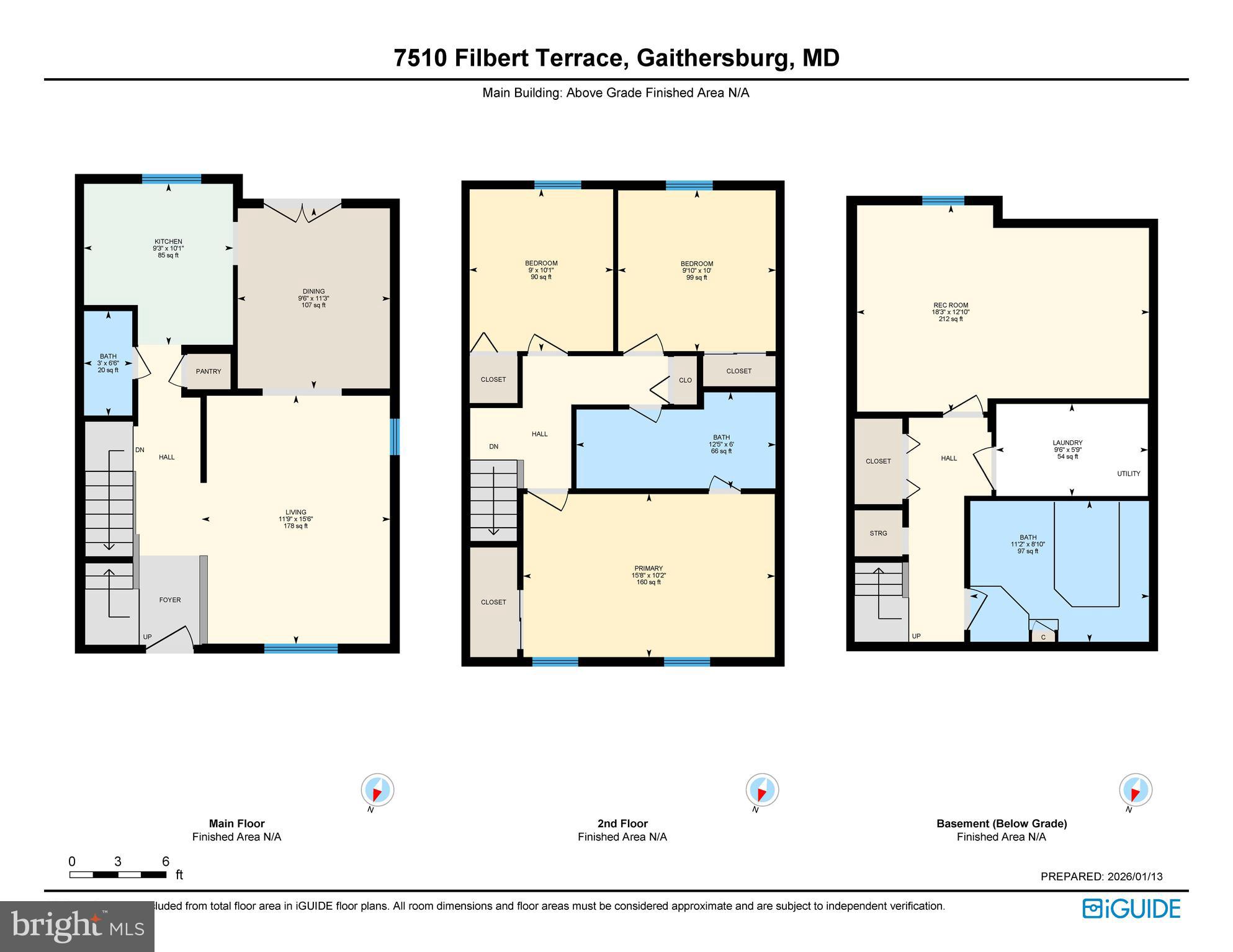 7510 Filbert Terrace Gaithersburg, MD 20879 - Photo 40 of 40 a picture of a floor plan