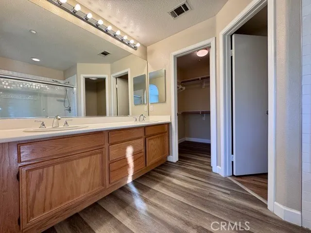 a view of a bathroom with a glass door