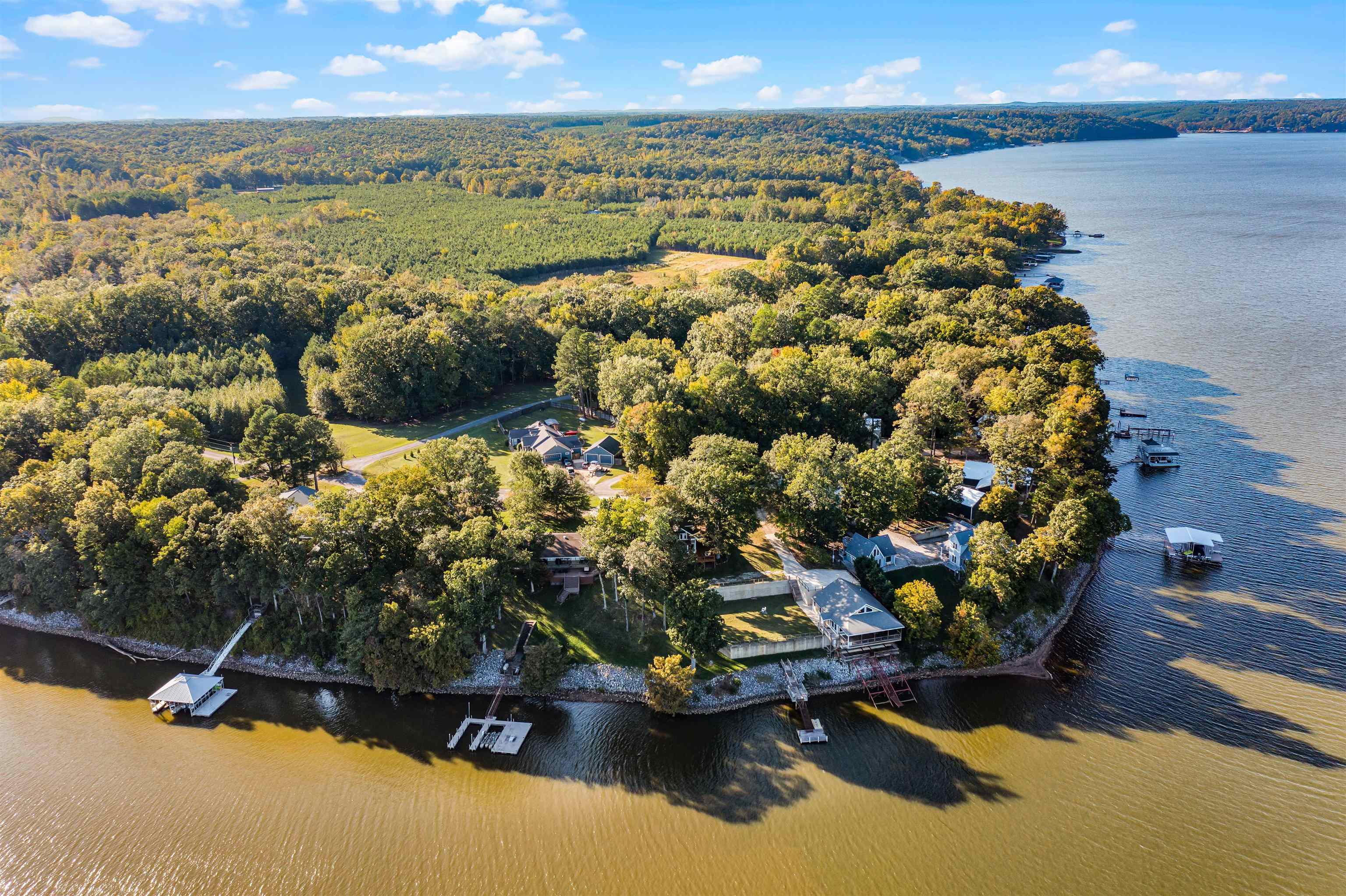 830 Big Bear Creek Road Cherokee, MS 35616 - Photo 3 of 39 Drone / aerial view featuring a water view