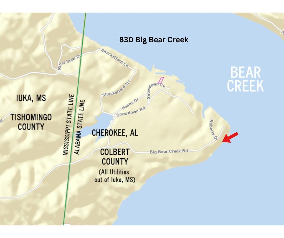 830 Big Bear Creek Road Cherokee, MS 35616 - Photo 39 of 39 Map / location