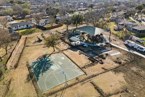 an aerial view of multiple house