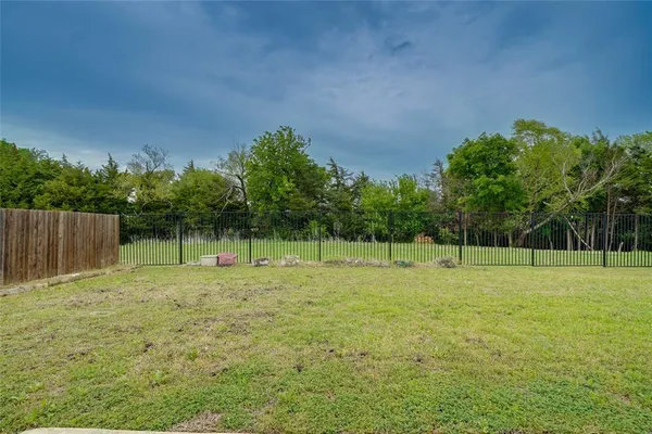 a backyard of a house