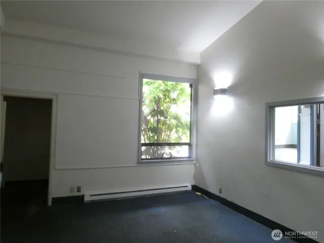 an empty room with a window