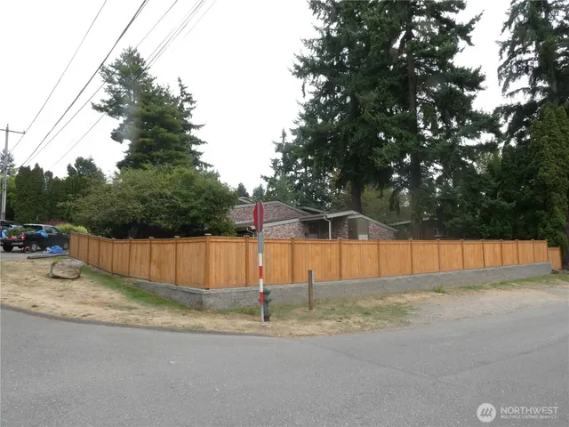 a backyard of a house
