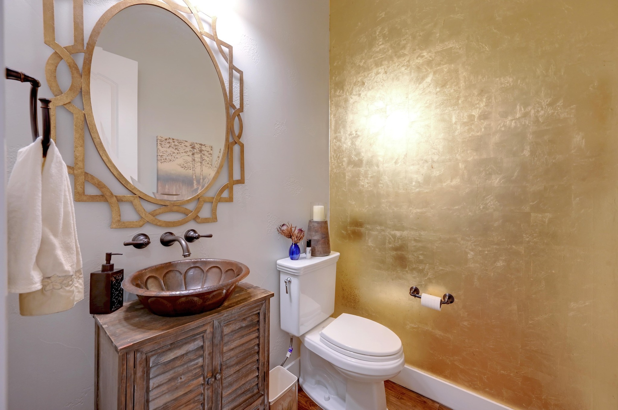 401 Trail Ridge Road Wimberley, TX 78676 - Photo 17 of 34 Half bath with vanity and toilet
