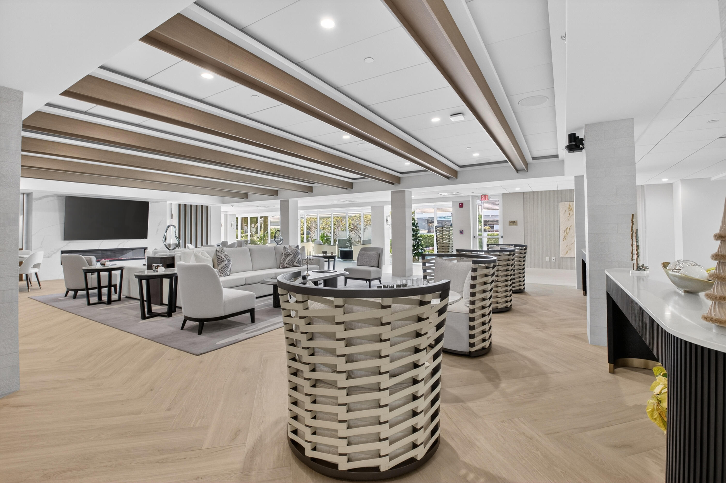 2707 North Ocean Boulevard, Unit D706 Boca Raton, FL 33431 - Photo 67 of 80 a living room with furniture and a flat screen tv