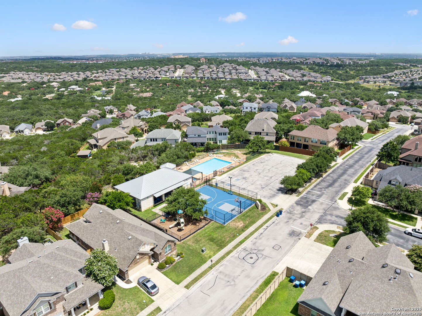 23567 7 Winds San Antonio, TX 78258 - Photo 46 of 49 an aerial view of residential houses with outdoor space