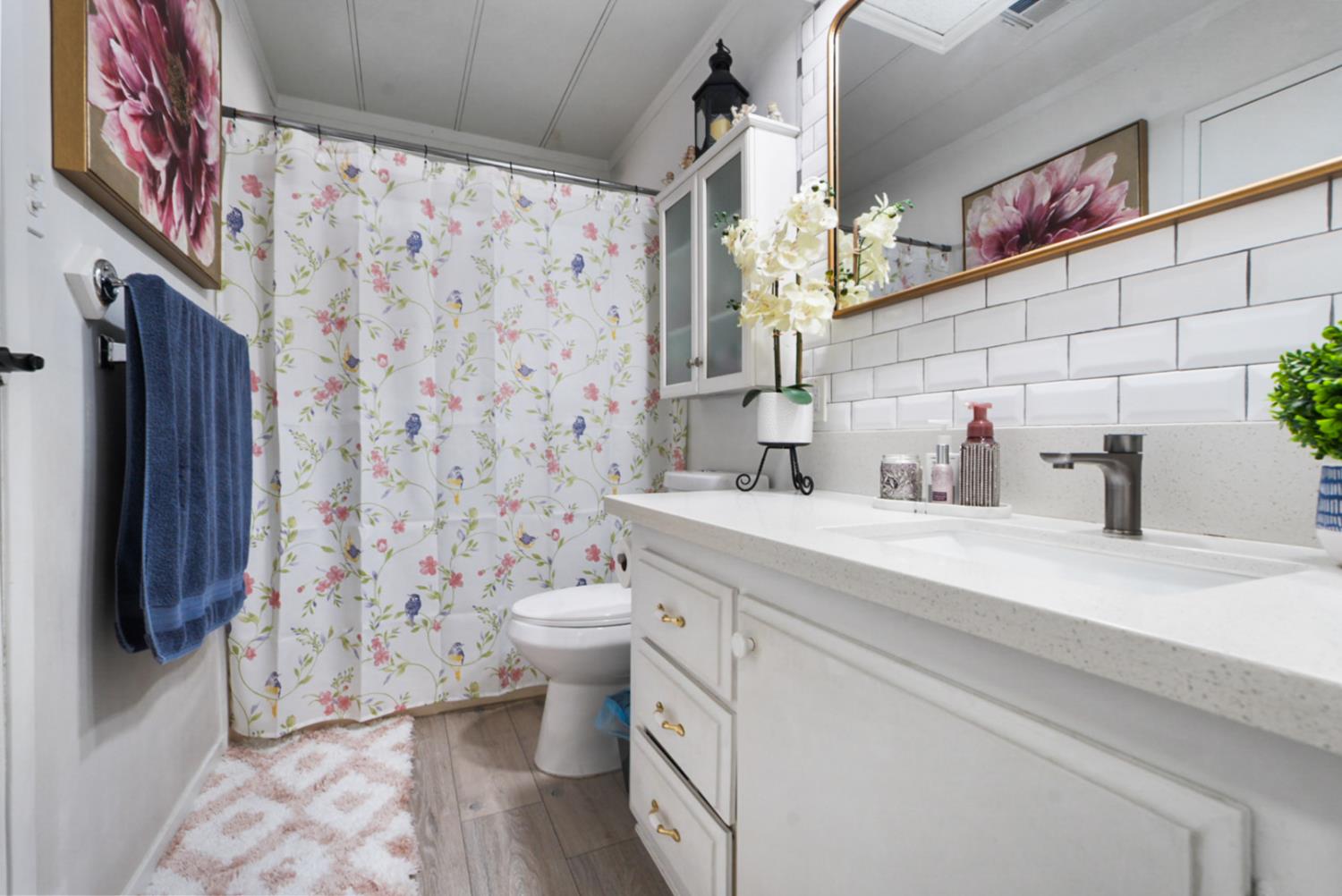 4837 Faith Home Road, Unit 162 Ceres, CA 95307 - Photo 22 of 45 a bathroom with a sink toilet and shower