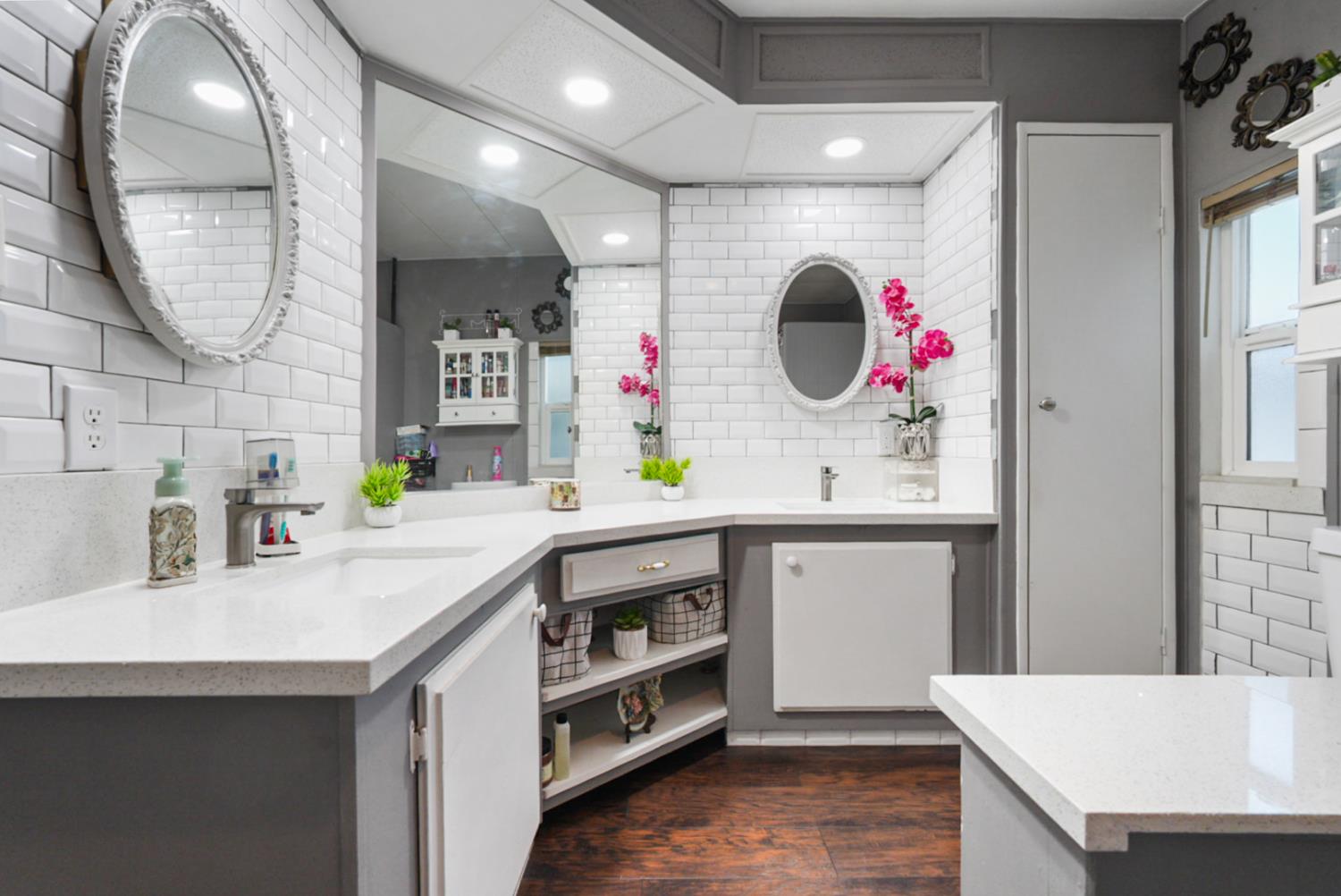 4837 Faith Home Road, Unit 162 Ceres, CA 95307 - Photo 26 of 45 a bathroom with a sink vanity and a mirror