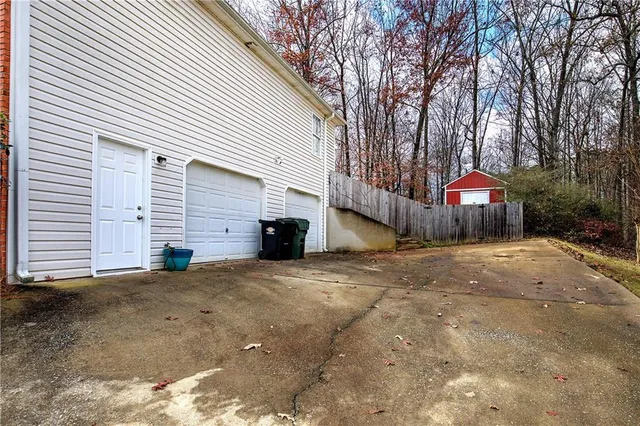 a backyard of a house