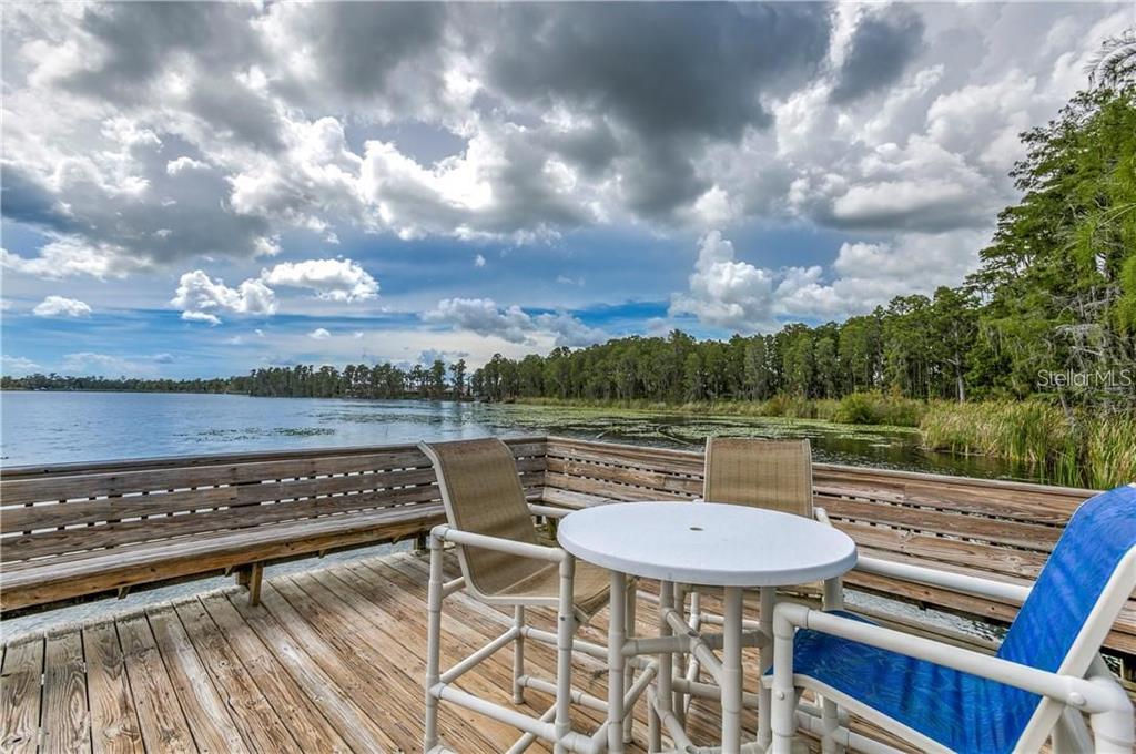 11919 Essington Street New Port Richey, FL 34654 - Photo 35 of 46 a view of a lake with a table and chairs