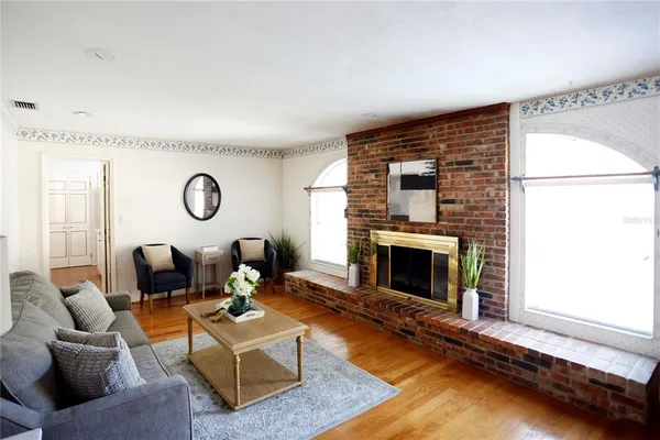 a room with a workspace