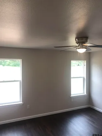 an empty room with a window
