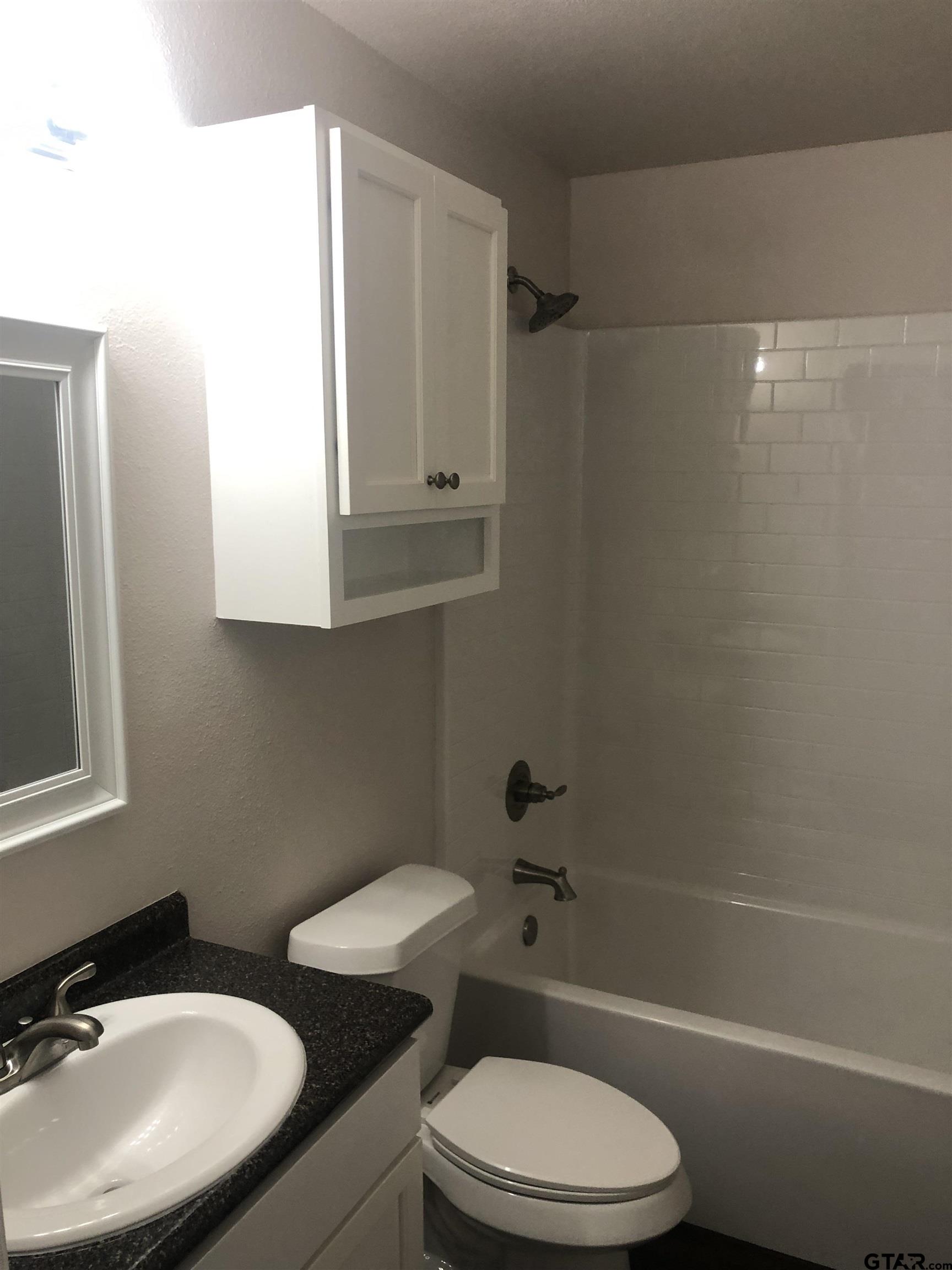 105 Meadows Lane Maud, TX 75567 - Photo 11 of 19 a bathroom with a toilet a sink and bathtub