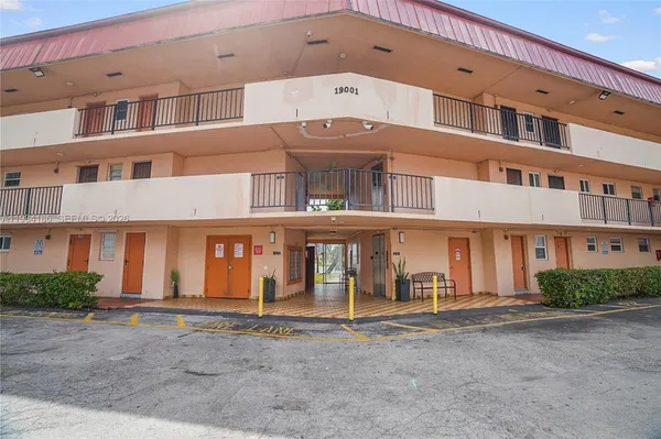 a front view of a building