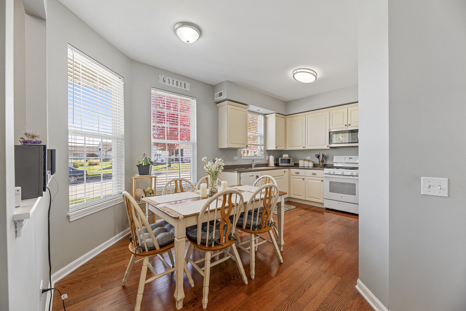 12963 Penefield Lane Huntley, IL 60142 - Photo 11 of 33 a view of a dining room with furniture window and outside view