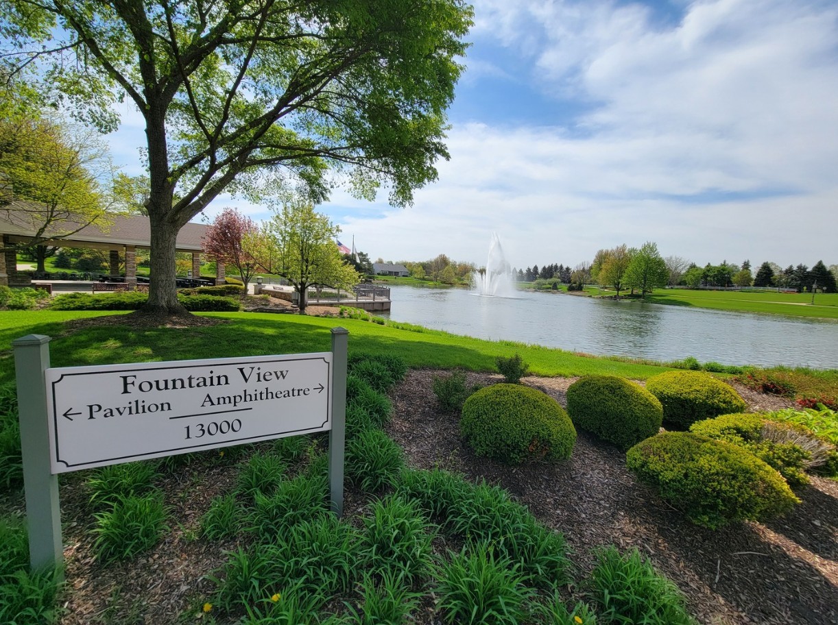 12963 Penefield Lane Huntley, IL 60142 - Photo 25 of 33 a view of a garden with an outdoor space