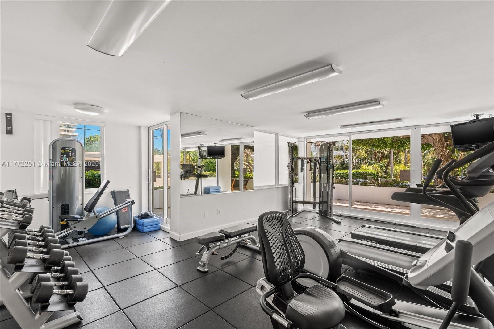 155 Ocean Ln Drive, Unit 208 Key Biscayne, FL 33149 - Photo 28 of 34 a view of a room with gym equipment
