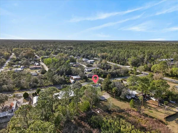 an aerial view of multiple house