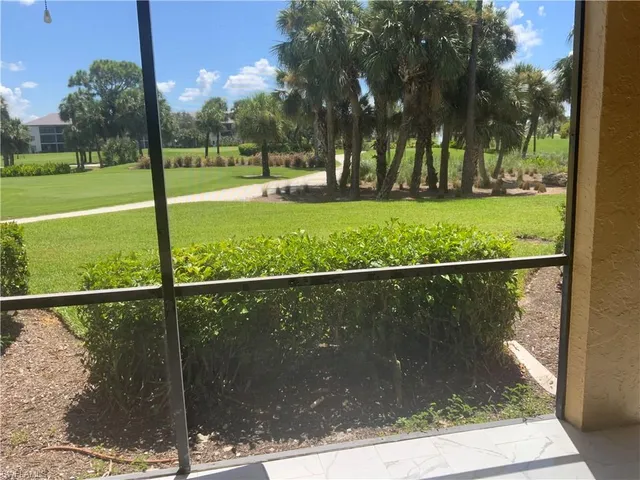 a view of a garden from a window