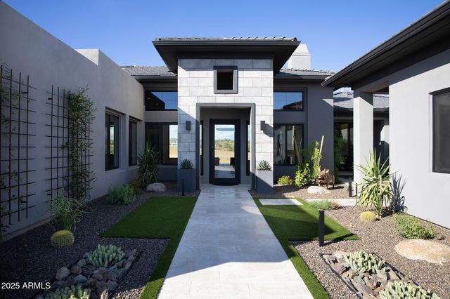 a front view of a house