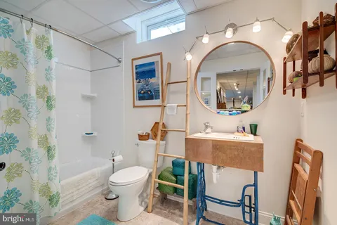 a view of a street with sitting area