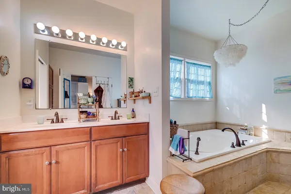 a bathroom with a sink double vanity