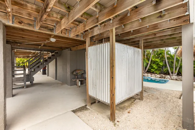 a view of a lake with a park