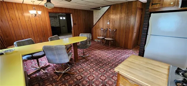 a view of an outdoor space with a dining space