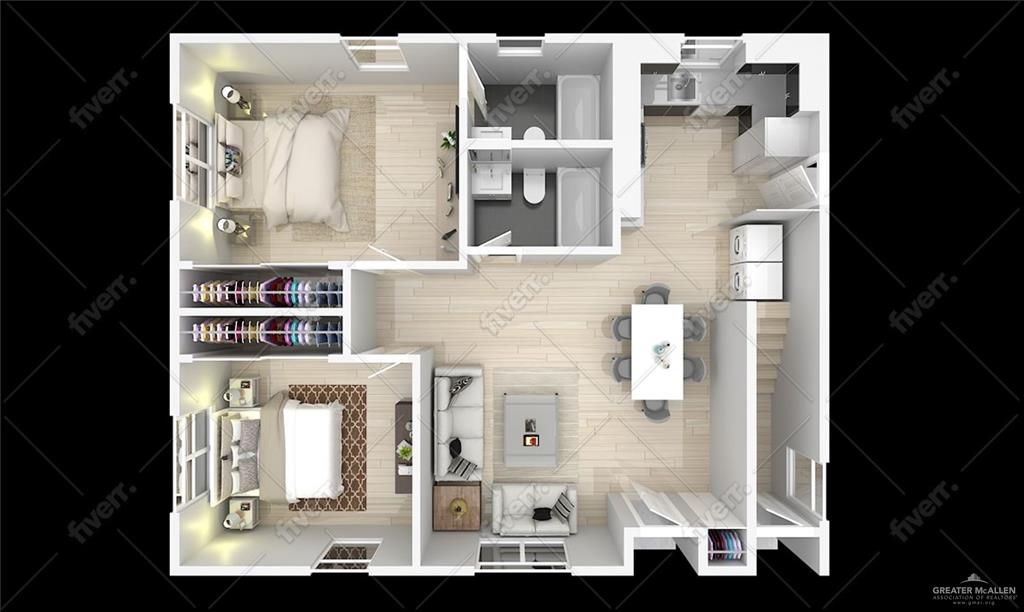 304 Palmas, Unit D Edinburg, TX 78539 - Photo 3 of 3 View of floor plan / room layout