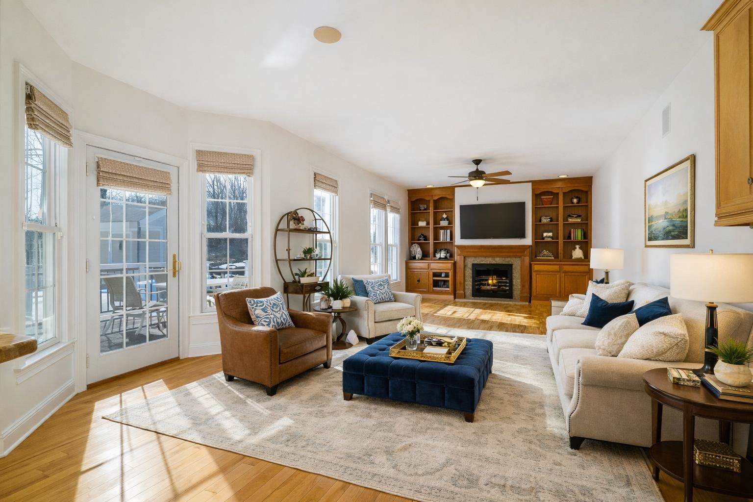 3525 Traveler Road Harrisonburg, VA 22801 - Photo 24 of 70 a living room with furniture large window and a fireplace