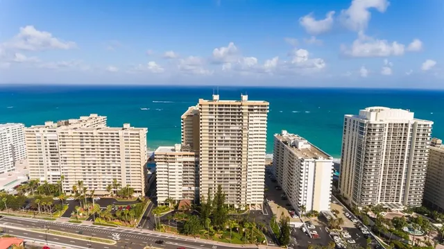 a view of a city with tall buildings