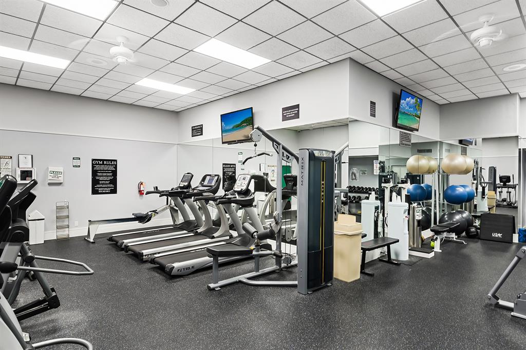 4280 Galt Ocean Drive, Unit 25C Fort Lauderdale, FL 33308 - Photo 42 of 55 a view of a room with gym equipment