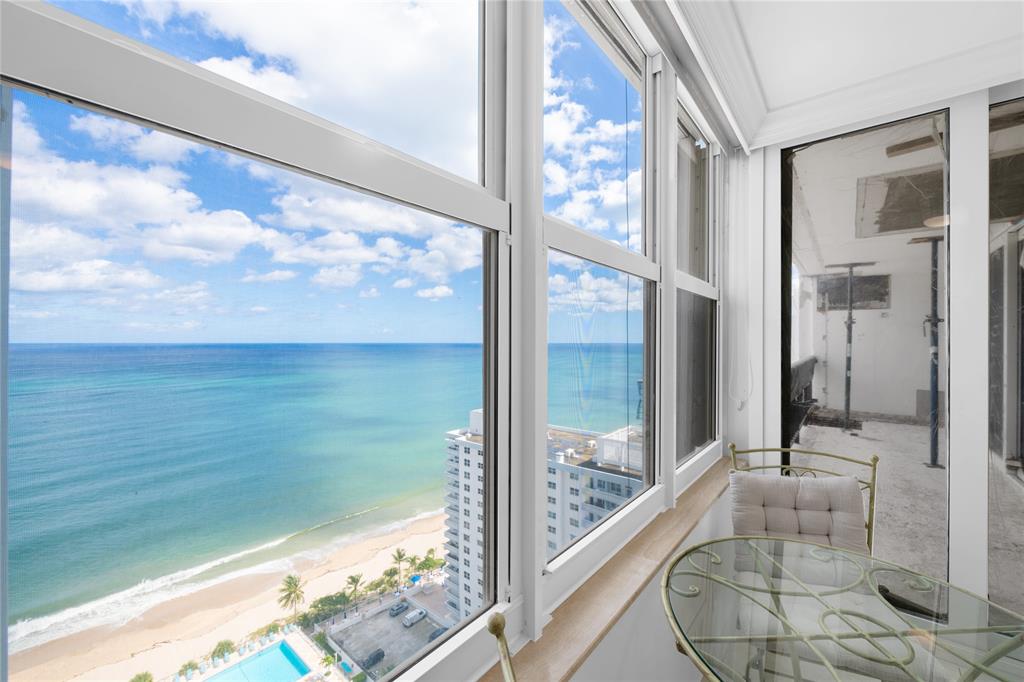4280 Galt Ocean Drive, Unit 25C Fort Lauderdale, FL 33308 - Photo 5 of 55 a view of balcony with floor to ceiling windows