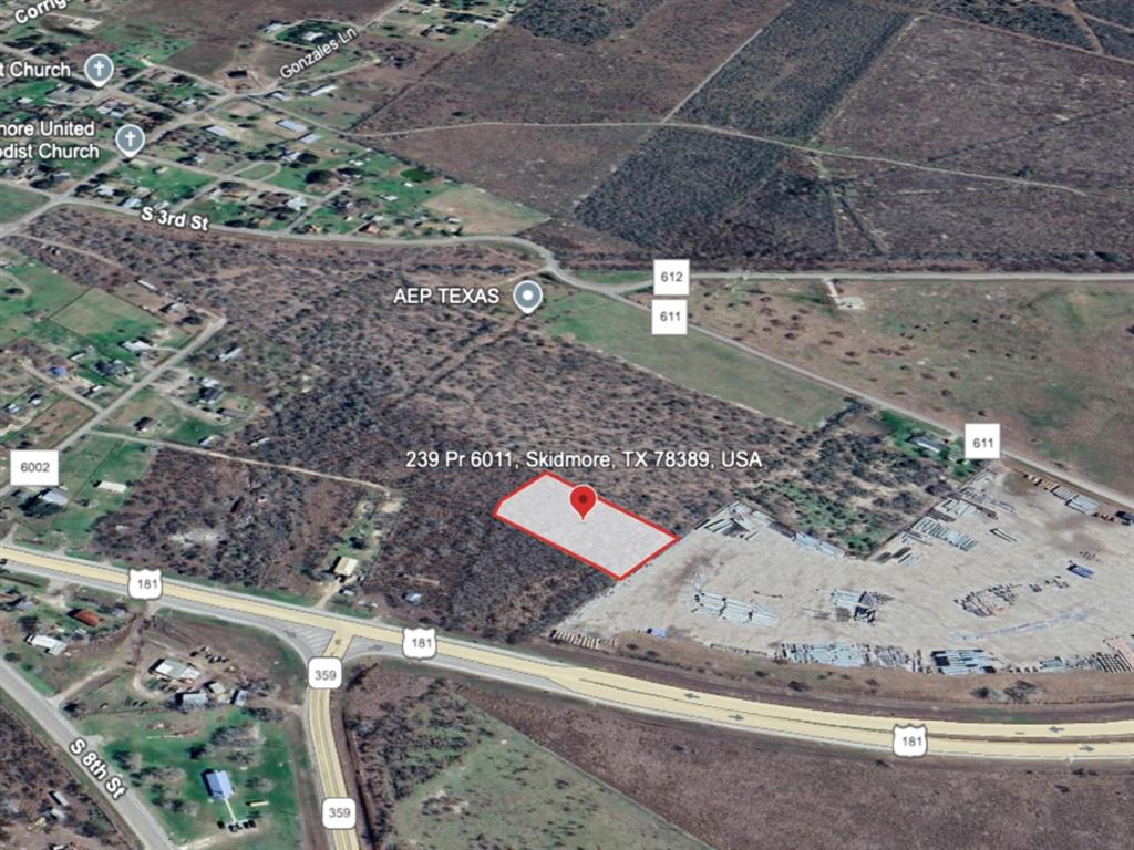 239 Private Road, Unit 6011 Skidmore, TX 78389 - Photo 4 of 6 Map of property location with property boundaries highlighted