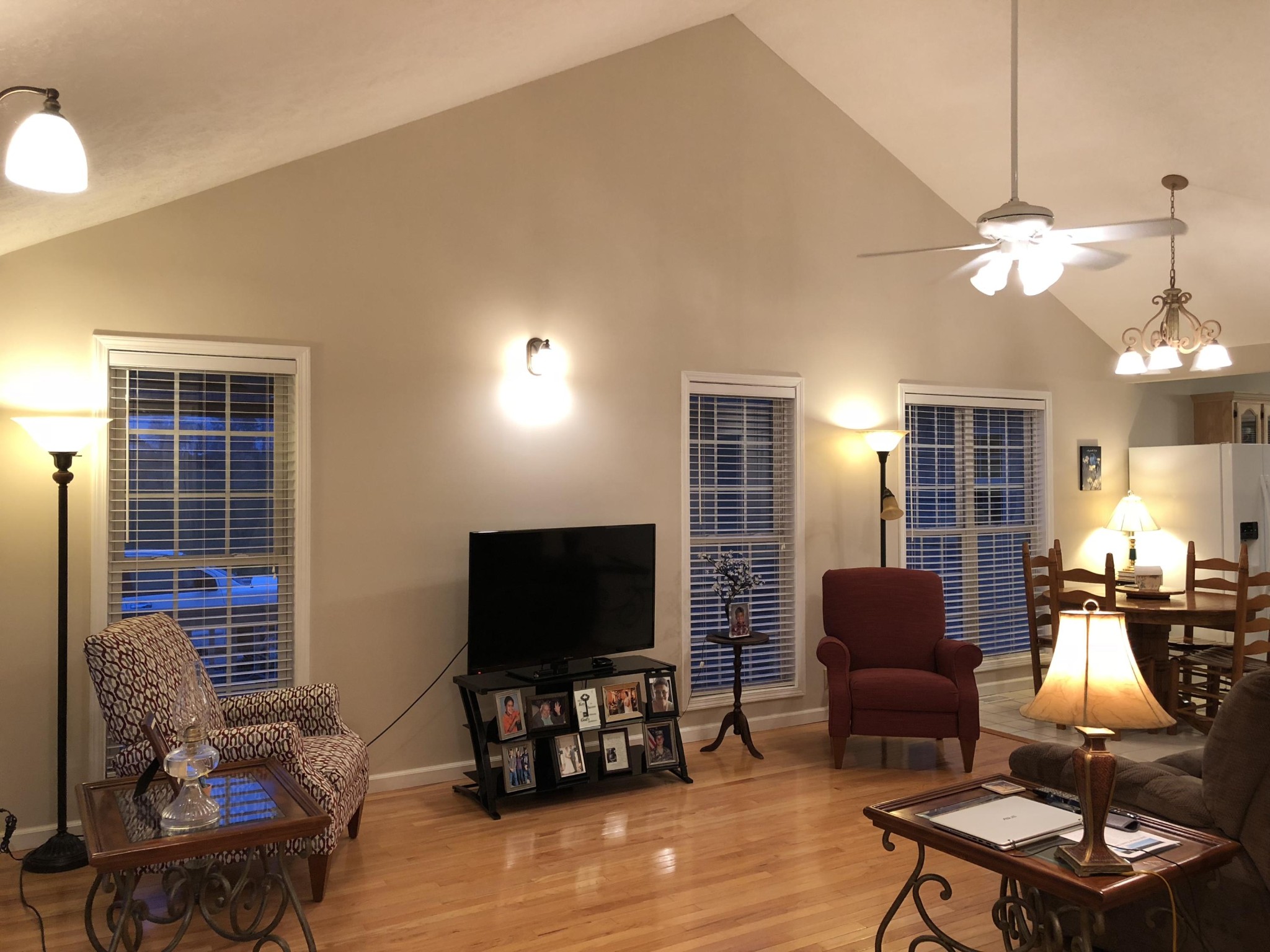 13711 Vonore Road Loudon, TN 37774 - Photo 14 of 34 a living room with furniture a dining table and a flat screen tv