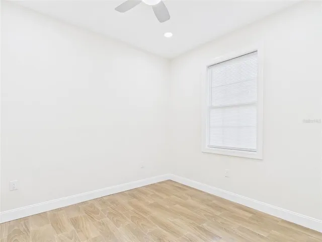an empty room with a window