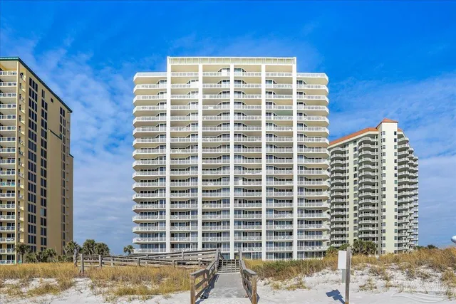 a front view of a building