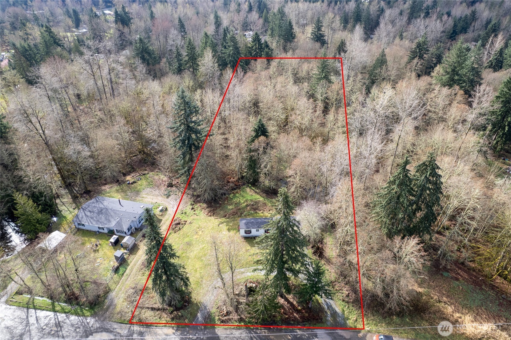 14512 246th Street East Graham, WA 98338 - Photo 33 of 39 a aerial view of residential houses with outdoor space