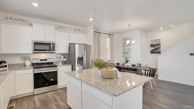 a kitchen with a stove a sink and a refrigerator
