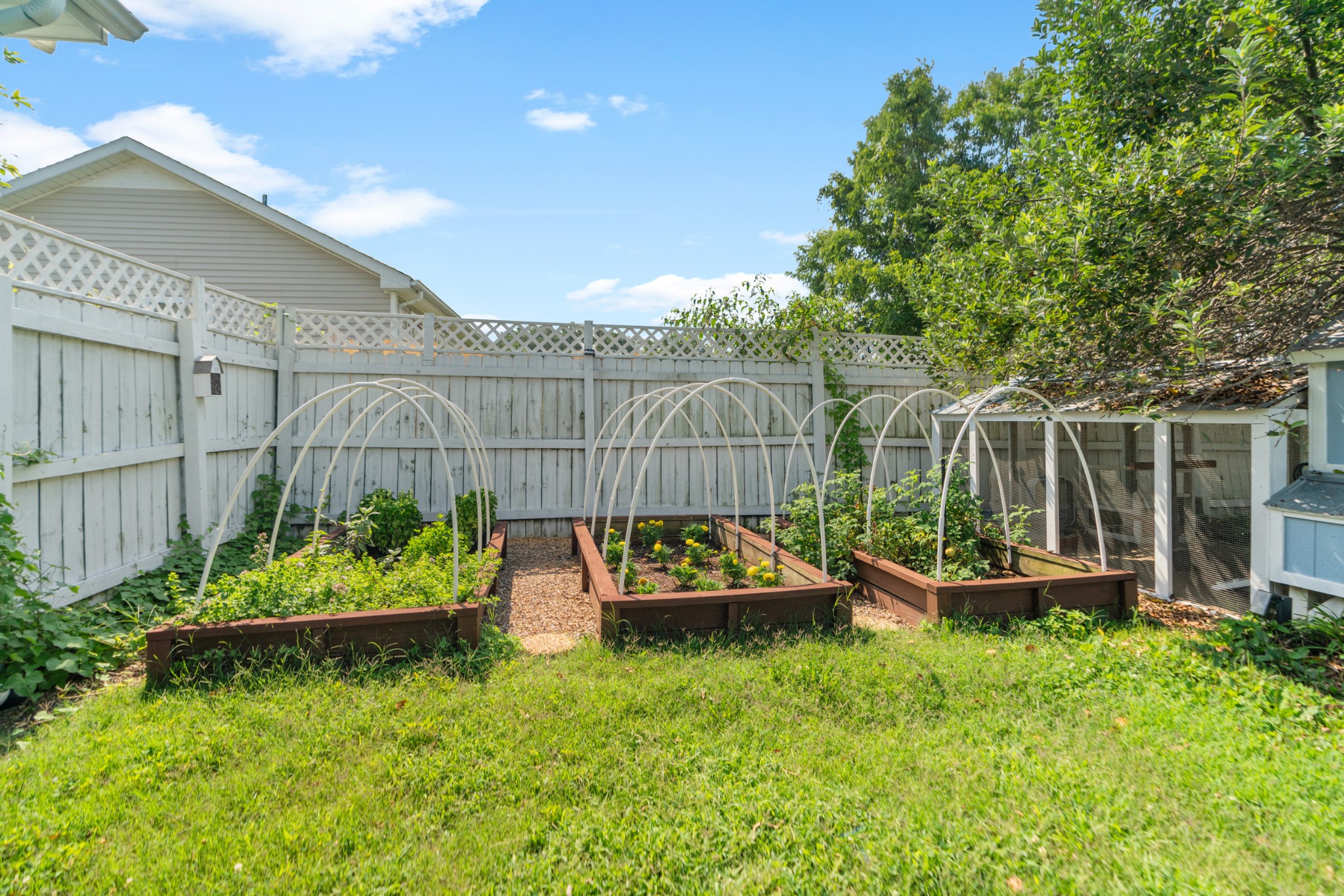 1327 Hugh Hunter Road Oak Grove, KY 42262 - Photo 32 of 36 a garden view with a seating space