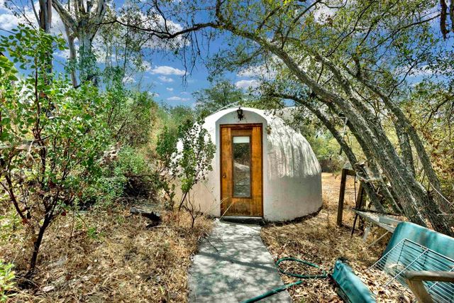 a view of a terrace with sitting area