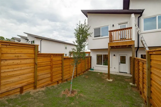 a backyard of a house