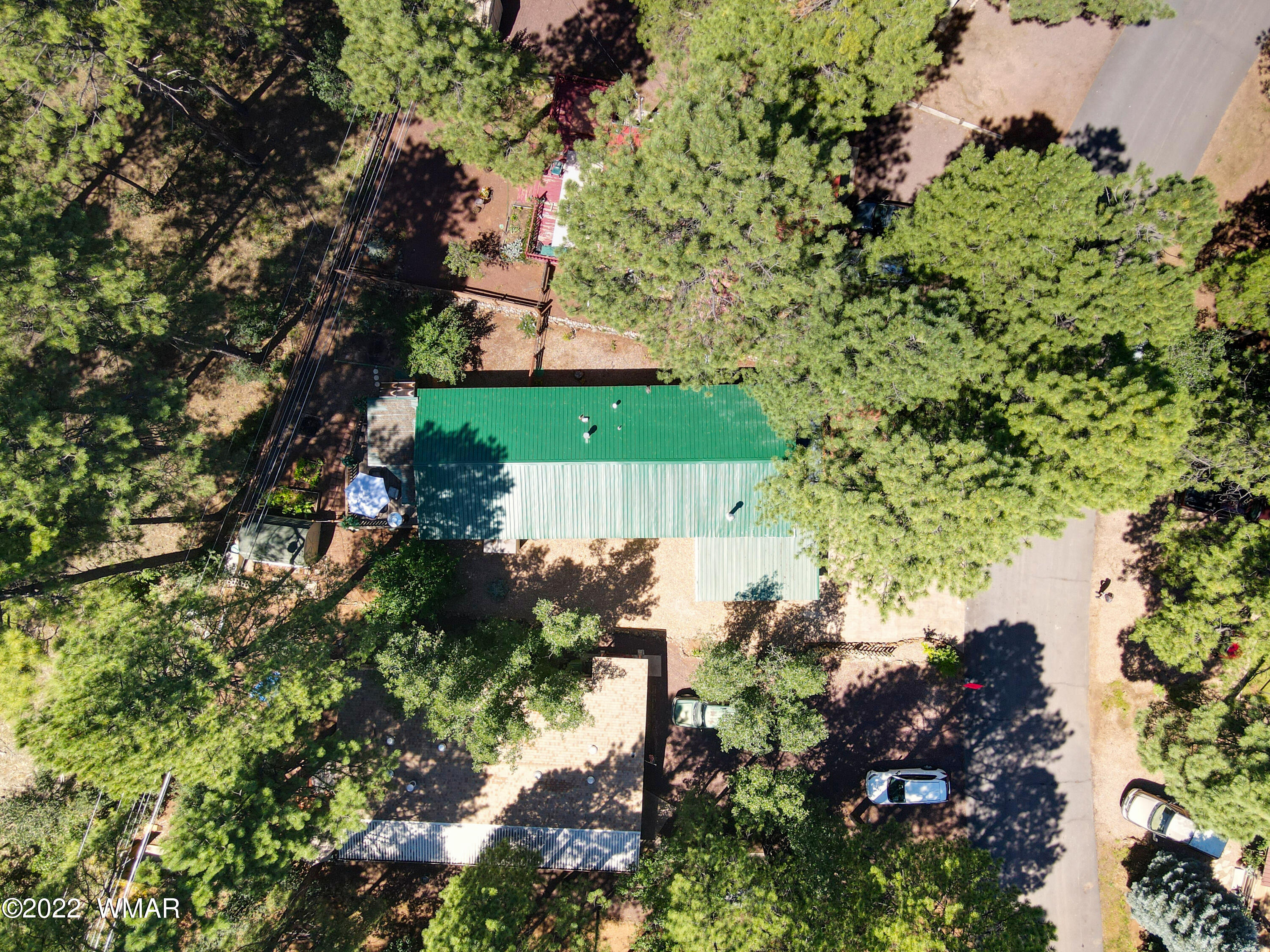 5231 South Blue Ridge Loop Pinetop, AZ 85935 - Photo 22 of 26 an aerial view of a house with a yard and garden