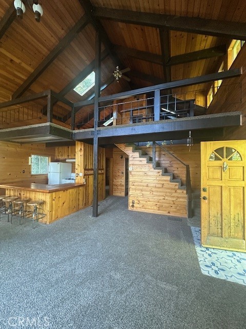 24027 Lakeview Drive Crestline, CA 92325 - Photo 4 of 15 a view of an empty room with a fireplace
