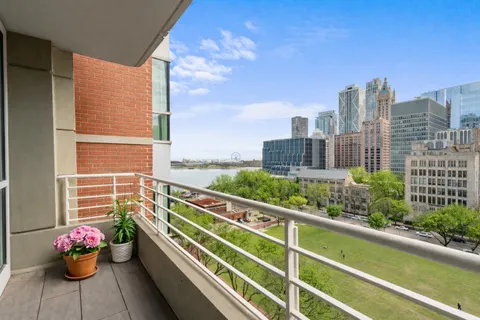 a view of city from balcony