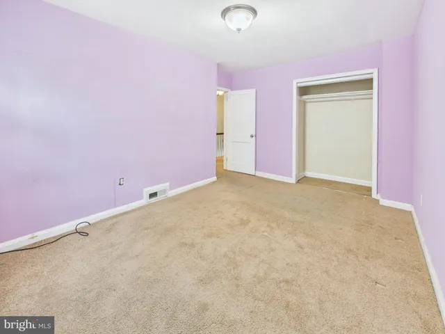 an empty room with an entryway