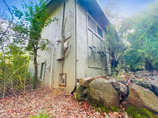 a backyard of a house