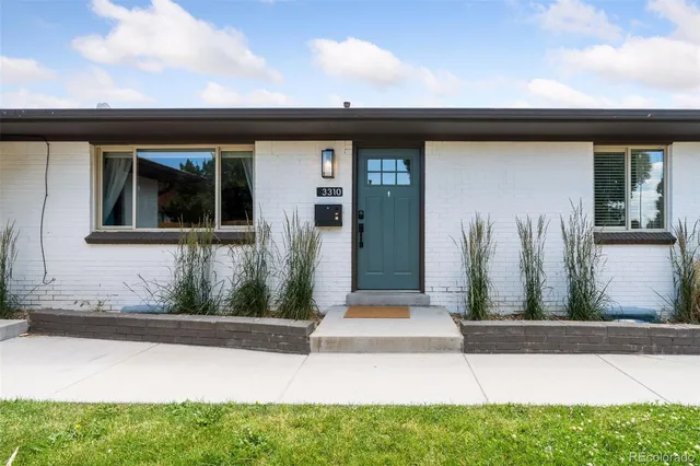 a front view of a house